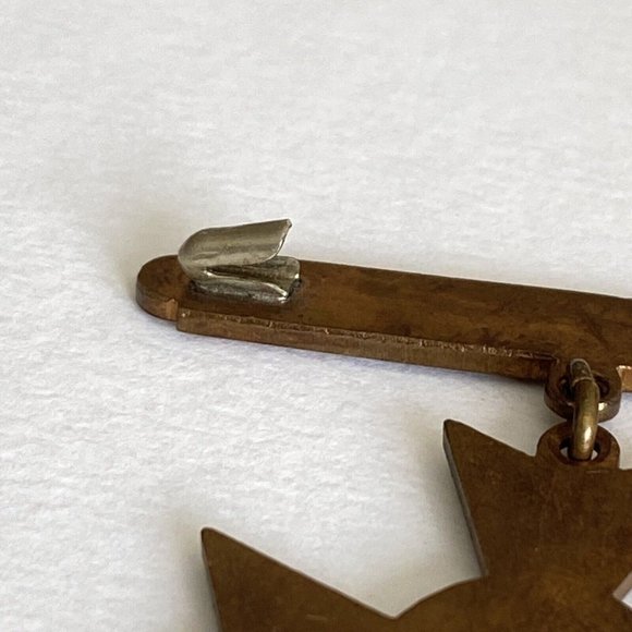 WWI US Army Marines National Guard Sharpshooter Badge Medal Clamshell Catch - Picture 6 of 7